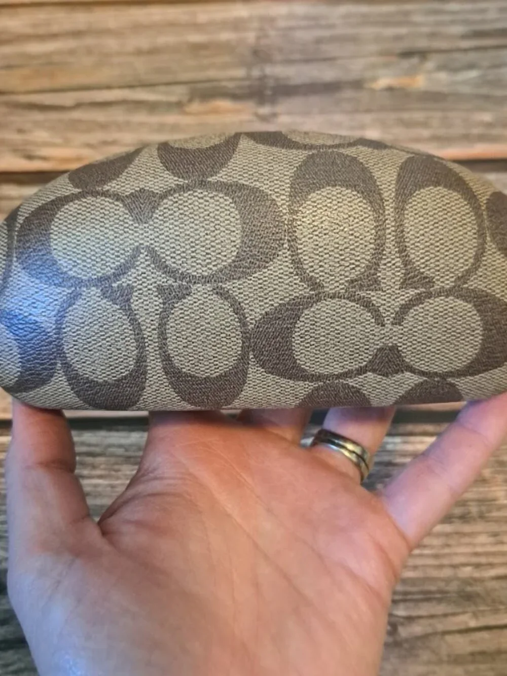 Coach Sunglass Case classics brown with Coach C's- *Case only*